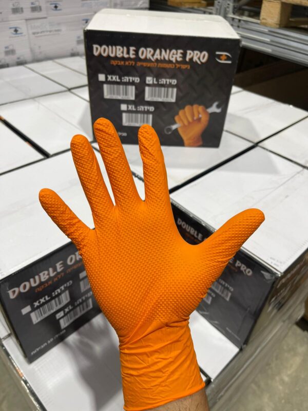 כפפות ניטריל כתום Double Orange Pro